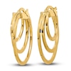 Thumbnail Image 2 of Triple Hoop Earrings 14K Yellow Gold