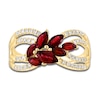 Thumbnail Image 2 of LALI Jewels Natural Ruby Flower Ring 1/5 ct t Diamonds 14K Yellow Gold