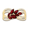 Thumbnail Image 3 of LALI Jewels Natural Ruby Flower Ring 1/5 ct t Diamonds 14K Yellow Gold