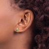 LALI Jewels Natural Emerald Earrings Diamond Accents 14K Yellow Gold