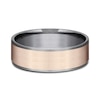 Thumbnail Image 2 of Men's Satin Wedding Band 14K Rose Gold/Tantalum 7.5mm