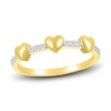 Thumbnail Image 1 of Diamond Heart Ring 1/15 ct tw Round 10K Yellow Gold