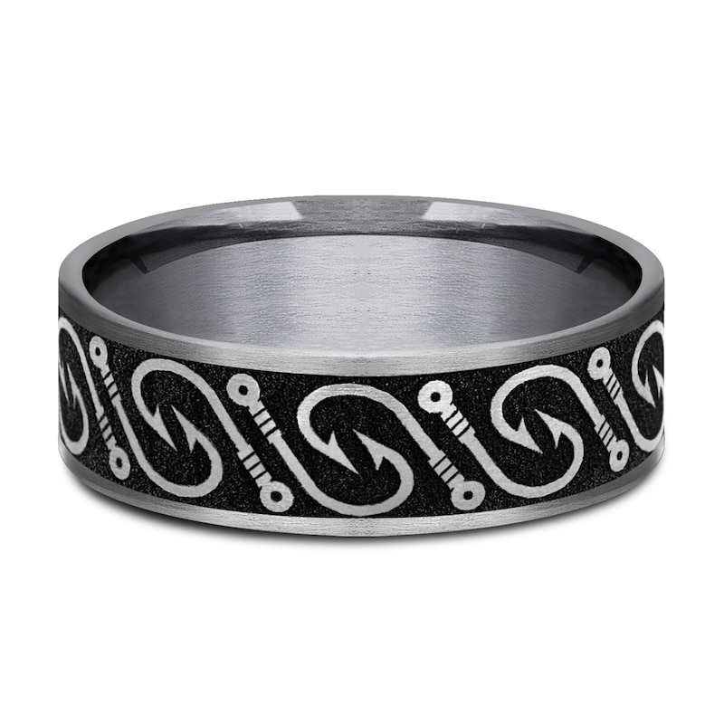 Main Image 3 of Fish Hook Wedding Band Tantalum/Titanium 7.5mm