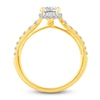 Thumbnail Image 2 of Diamond Halo Engagement Ring 1-3/8 ct tw Oval/Round 14K Yellow Gold