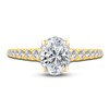 Thumbnail Image 3 of Diamond Halo Engagement Ring 1-3/8 ct tw Oval/Round 14K Yellow Gold