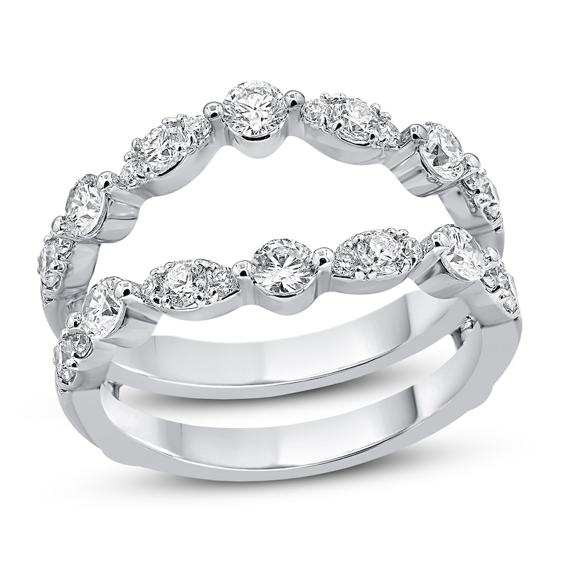 Main Image 1 of Diamond Anniversary Enhancer Band 1 ct tw Round 18K White Gold