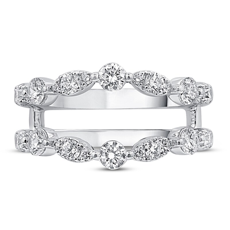 Main Image 3 of Diamond Anniversary Enhancer Band 1 ct tw Round 18K White Gold