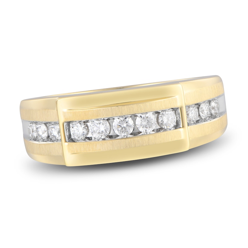 Main Image 1 of Men's Diamond Anniversary Band 1/2 ct tw Round 14K Yellow Gold