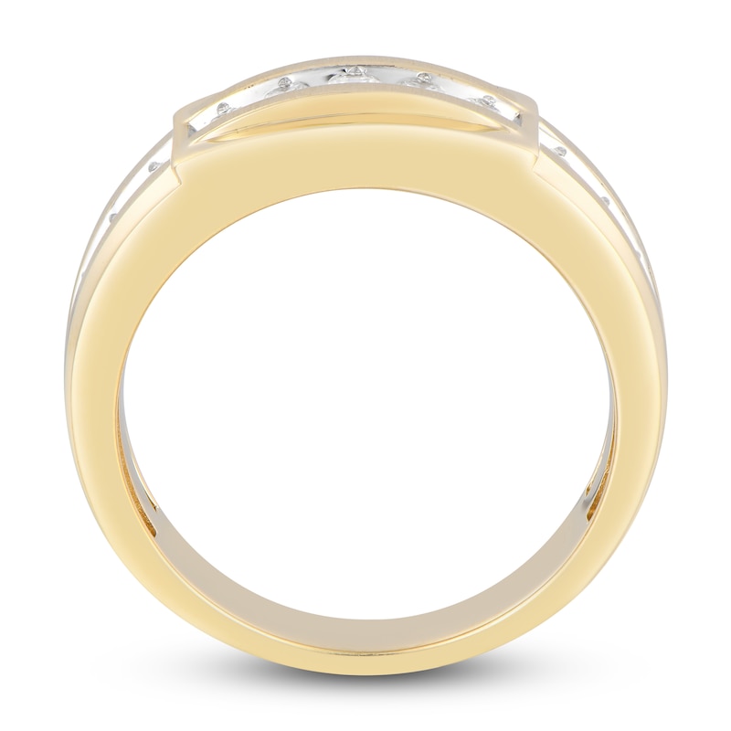 Main Image 3 of Men's Diamond Anniversary Band 1/2 ct tw Round 14K Yellow Gold