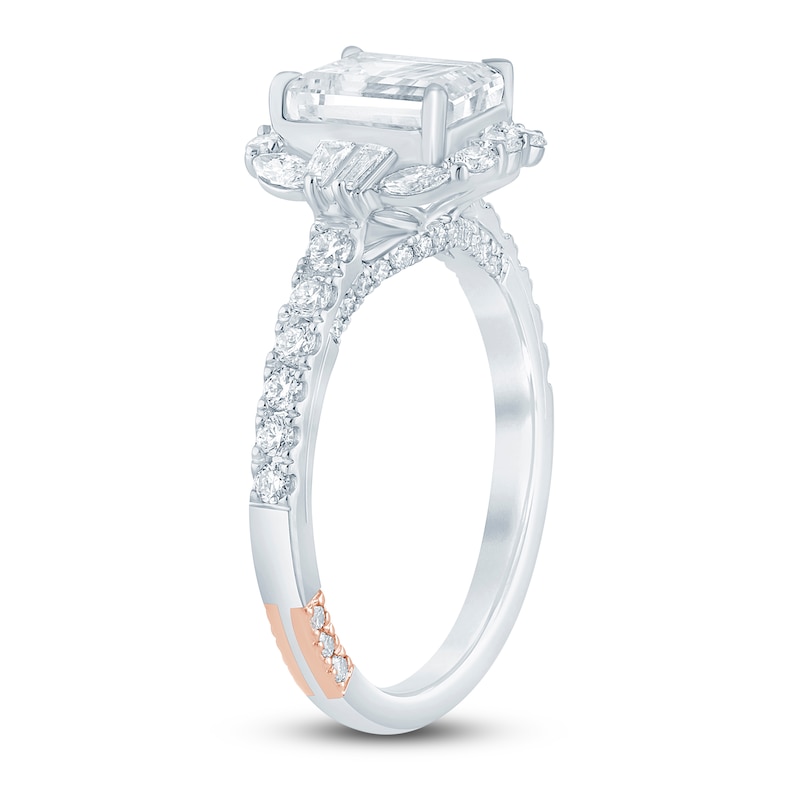 Main Image 2 of Pnina Tornai Lab-Grown Diamond Engagement Ring 2-1/5 ct tw Emerald/Marquise/ Baguette/Round 14K White Gold
