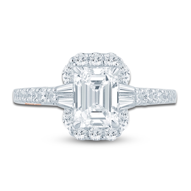 Main Image 3 of Pnina Tornai Lab-Grown Diamond Engagement Ring 2-1/5 ct tw Emerald/Marquise/ Baguette/Round 14K White Gold