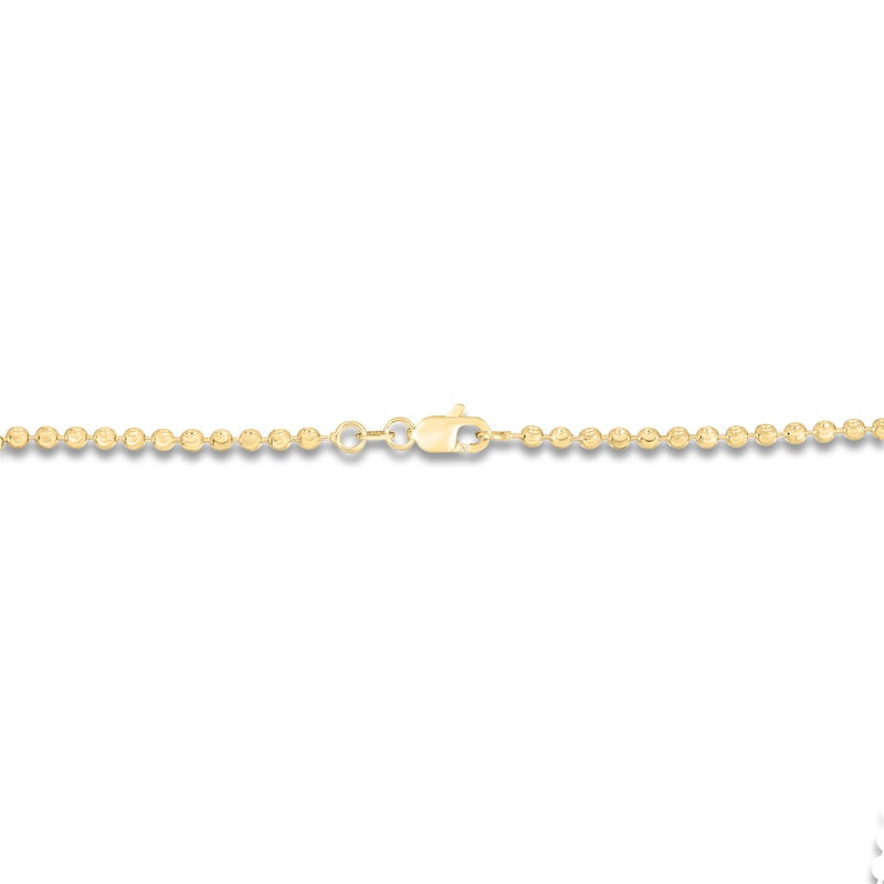 Main Image 2 of Solid Beaded Chain Necklace 14K Yellow Gold 24" 2.5mm
