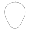 Thumbnail Image 2 of Solid Figaro Chain Necklace Platinum 24" 2.5mm