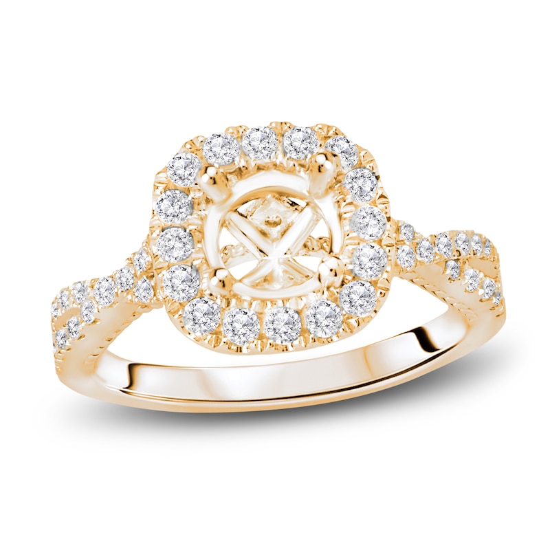 Main Image 1 of Diamond Engagement Ring Setting 1/2 ct tw Round 14K Yellow Gold