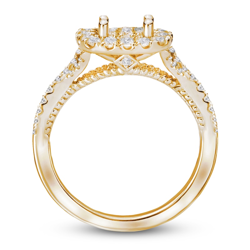 Diamond Engagement Ring Setting 1/2 ct tw Round 14K Yellow Gold