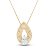 Thumbnail Image 1 of Pear-Cut Diamond Pendant Necklace 1/8 ct tw 14K Yellow Gold