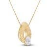 Thumbnail Image 1 of Pear-Cut Diamond Pendant Necklace 1/8 ct tw 14K Yellow Gold