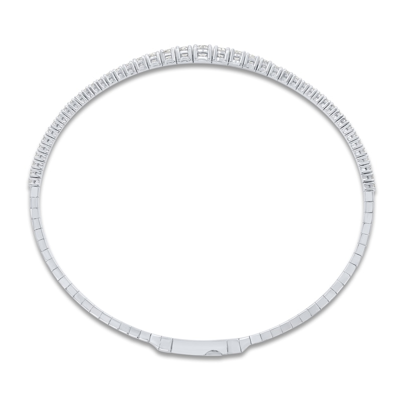 Main Image 2 of Diamond Graduated Bangle Bracelet 1-1/3 ct tw 14K White Gold