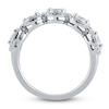 Thumbnail Image 1 of Round & Marquise-Cut Diamond Halo Wedding Band 1 ct tw 14K White Gold