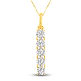 Diamond Pendant Necklace 3/4 ct tw 14K Yellow Gold