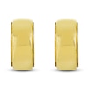 Thumbnail Image 1 of Stepped-Edge Huggie Hoop Earrings 14K Yellow Gold 10mm