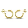 Thumbnail Image 3 of Stepped-Edge Huggie Hoop Earrings 14K Yellow Gold 10mm