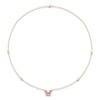 Thumbnail Image 1 of Children's Cultured Pearl & Enamel Butterfly Necklace 14K Yellow Gold 13"