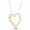 Thumbnail Image 3 of Diamond Heart Outline Necklace 1 ct tw 10K Yellow Gold 18"