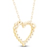 Thumbnail Image 4 of Diamond Heart Outline Necklace 1 ct tw 10K Yellow Gold 18"