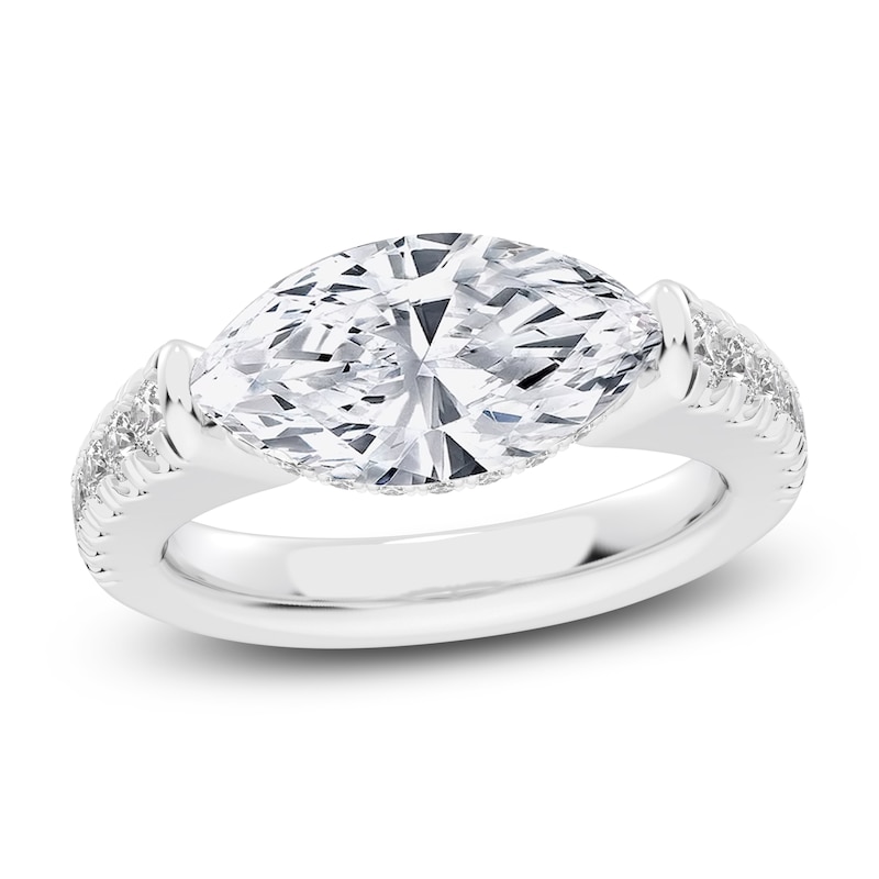 Main Image 1 of Created By Jared Studio Lab-Grown  Marquise-Cut Diamond Engagement Ring 3-1/2 ct tw 14K White Gold