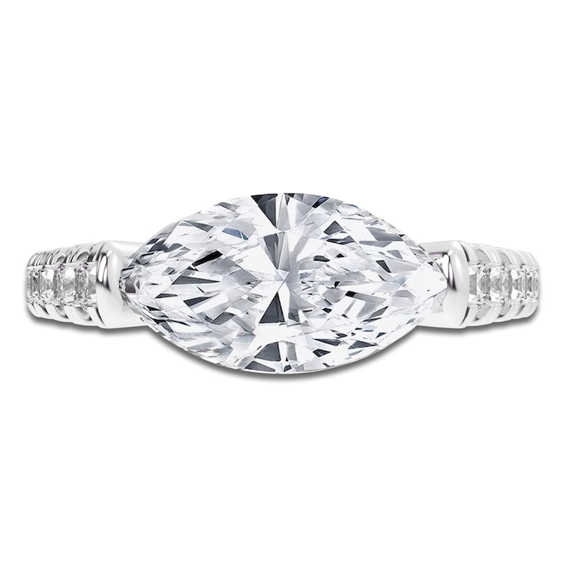 Main Image 3 of Created By Jared Studio Lab-Grown  Marquise-Cut Diamond Engagement Ring 3-1/2 ct tw 14K White Gold