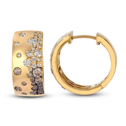 Le Vian Tramonto D'Oro Diamond Hoop Earrings 1-1/6 ct tw 14K Honey Gold