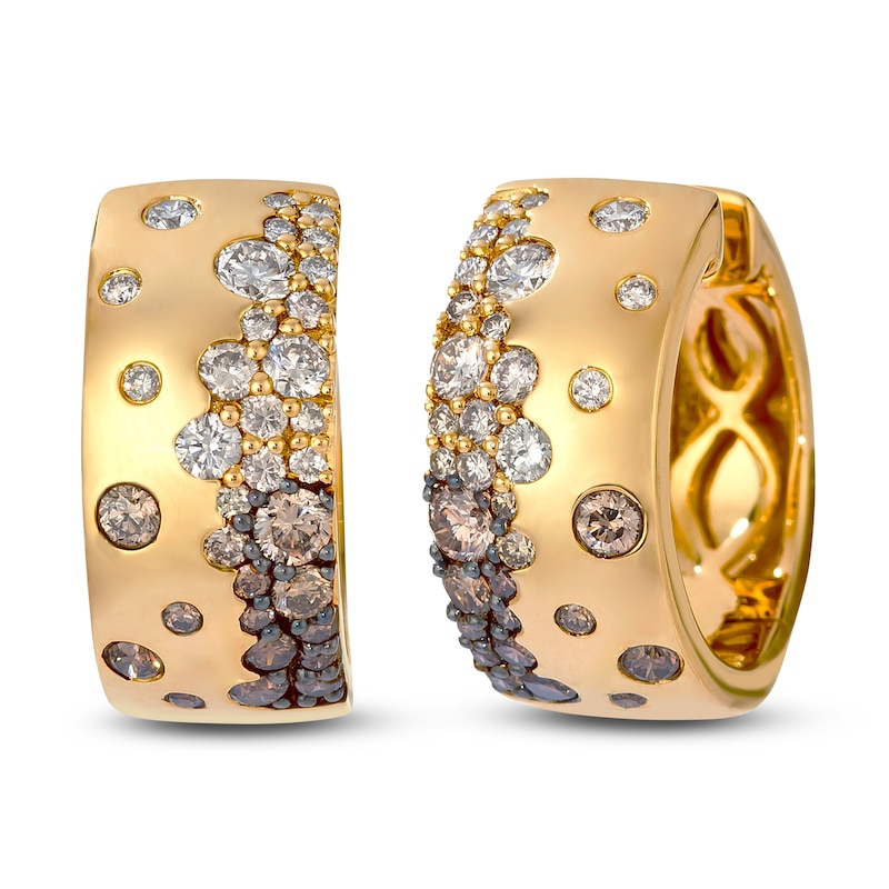 Main Image 2 of Le Vian Tramonto D'Oro Diamond Hoop Earrings 1-1/6 ct tw 14K Honey Gold