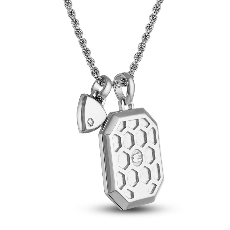 Main Image 3 of 1933 by Esquire Men's Natural Sodalite & Created Blue Sapphire Necklace Sterling Silver 22"