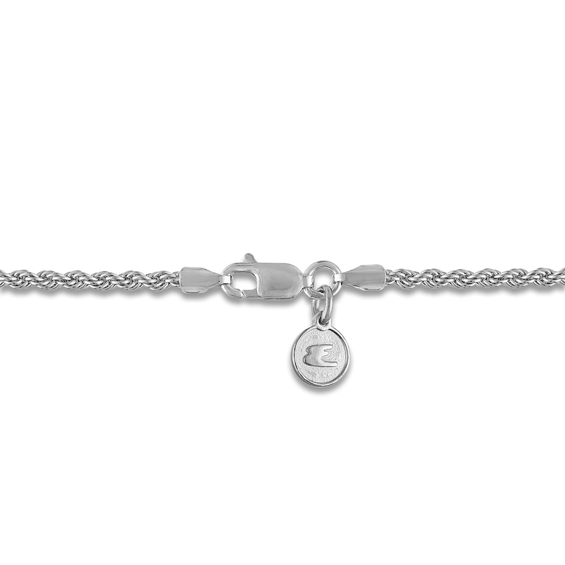Main Image 4 of 1933 by Esquire Men's Natural Black Agate & Black Spinel Shield Necklace Sterling Silver 22"