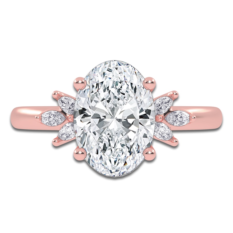 Main Image 3 of Oval-Cut Created By Jared Studio Lab-Grown Diamond Engagement Ring 2-1/6 ct tw 14K Rose Gold