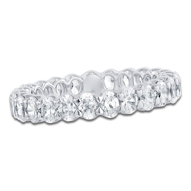 Main Image 1 of Certified Oval-Cut Diamond Eternity Band 1-3/4 - 2 ct tw Platinum