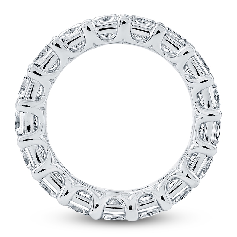 Main Image 2 of Certified Princess-Cut Diamond Eternity Band 6-3/4 - 8-5/8 ct tw 14K White Gold