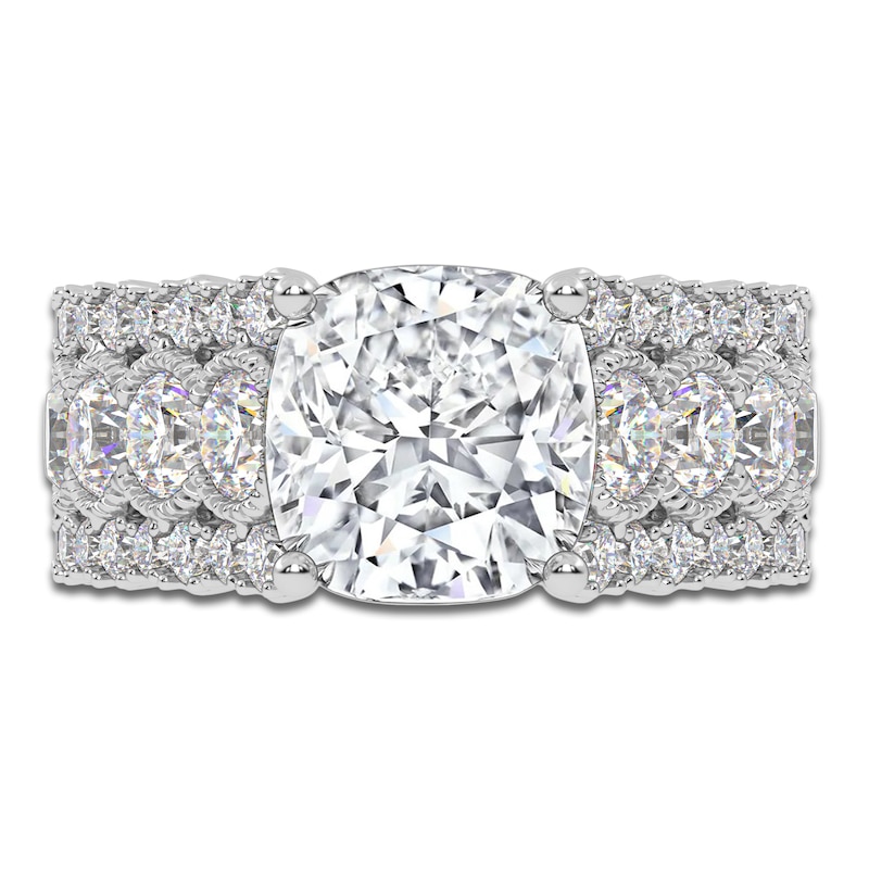 Main Image 3 of Cushion-Cut Created By Jared Studio Lab-Grown Diamond Engagement Ring 3-3/4 ct tw 14K White Gold