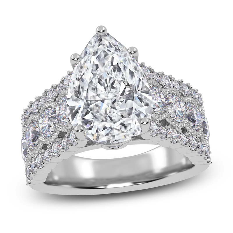 Main Image 1 of Pear-Shaped Created By Jared Studio Lab-Grown Diamond Engagement Ring 4-3/4 ct tw 14K White Gold