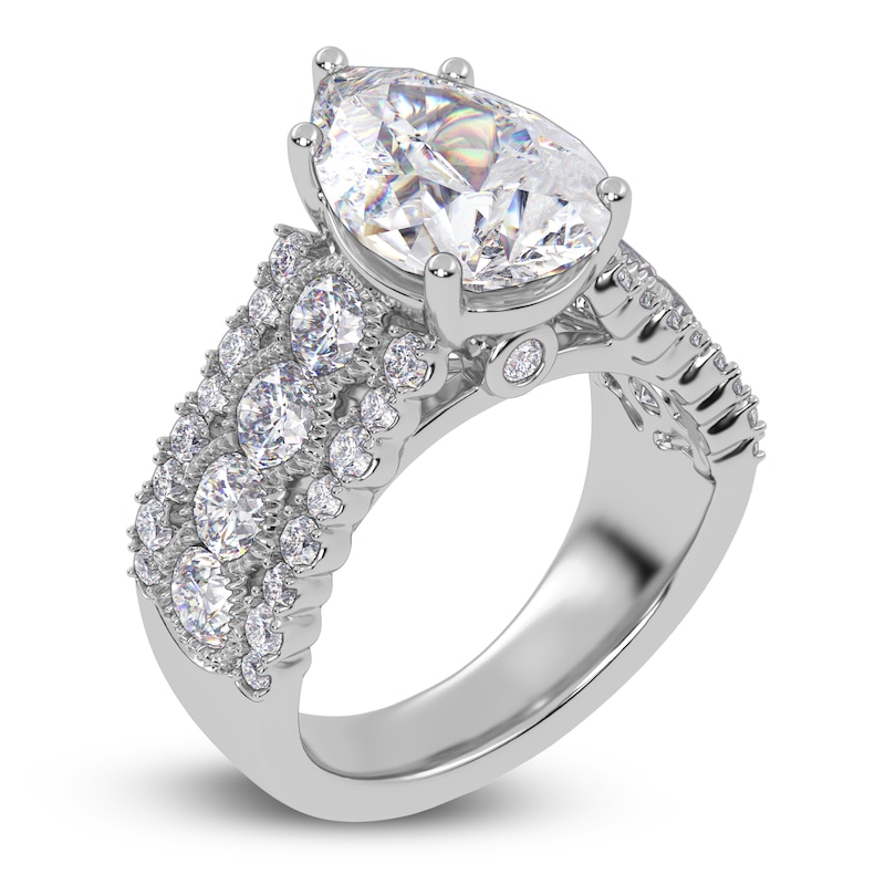 Main Image 2 of Pear-Shaped Created By Jared Studio Lab-Grown Diamond Engagement Ring 4-3/4 ct tw 14K White Gold