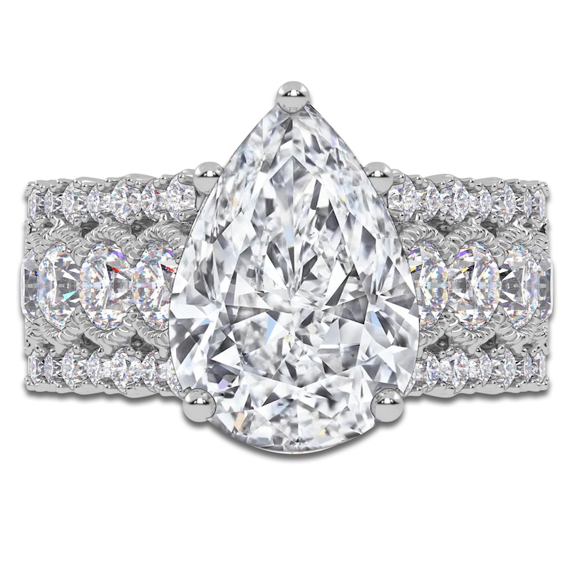 Main Image 3 of Pear-Shaped Created By Jared Studio Lab-Grown Diamond Engagement Ring 4-3/4 ct tw 14K White Gold