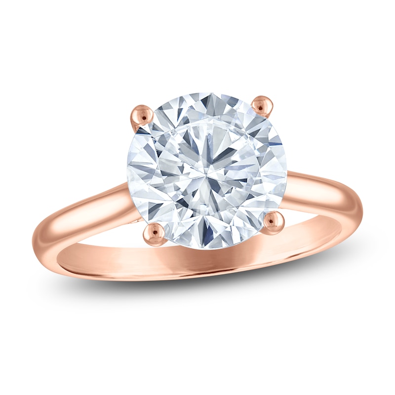 Main Image 1 of Round-Cut Lab-Grown Diamond Solitaire Plus Engagement Ring 2 ct tw 18K Rose Gold (VS2/F)