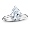 Thumbnail Image 1 of Pear-Shaped Lab-Grown Diamond Solitaire Plus Engagement Ring 2-1/8 ct tw Platinum (VS2/F)