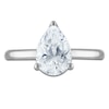 Thumbnail Image 3 of Pear-Shaped Lab-Grown Diamond Solitaire Plus Engagement Ring 2-1/8 ct tw Platinum (VS2/F)