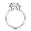 Thumbnail Image 2 of J'Lure Shield Step-Cut Lab-Grown Diamond Half-Halo Engagement Ring 2 ct tw 18K White Gold