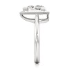 Thumbnail Image 3 of J'Lure Shield Step-Cut Lab-Grown Diamond Half-Halo Engagement Ring 2 ct tw 18K White Gold