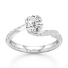 Thumbnail Image 1 of J'Lure Octagon Brilliant-Cut Lab-Grown Diamond Bypass Engagement Ring 1-1/3 ct tw 18K White Gold