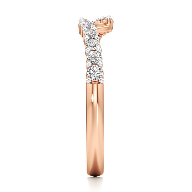 Main Image 3 of J'Lure Lab-Grown Diamond Contour Wedding Band 1/4 ct tw 18K Rose Gold