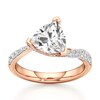 Thumbnail Image 1 of J'Lure Trillion Curved Brilliant-Cut Lab-Created Diamond Bypass Engagement Ring 2-1/4 ct tw 18K Rose Gold